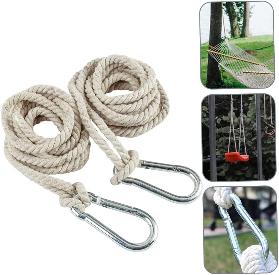 Ecojoy Tree Swing Straps Hammock Soft Hanging Rope Adjustable Swing Hooks Strap Garden Accessories 4M 2PCS Garden Furniture and Accessories Hammock Straps : Patio, Lawn & Garden