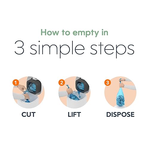 Miniatura 6 de Diaper Genie Juego de regalo clásico de cubo de pañales  Control de olores Push-N-Lock  Incluye recambio básico y recambio Jumbo+  Capacidad para