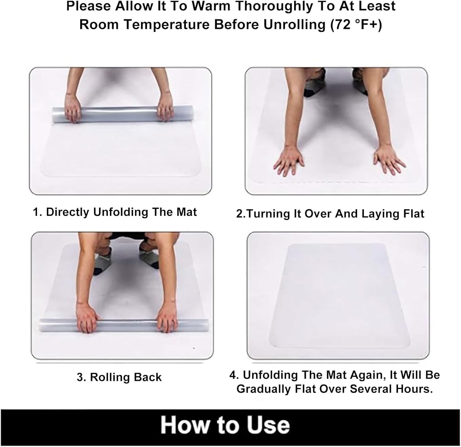 Hardwood Floor Mat Protector, Thickened Clear Vinyl Floor Runner Protect Pads/Non Slip Transparent Doormat Protector Chair Mat(1.5mm,60x120cm)