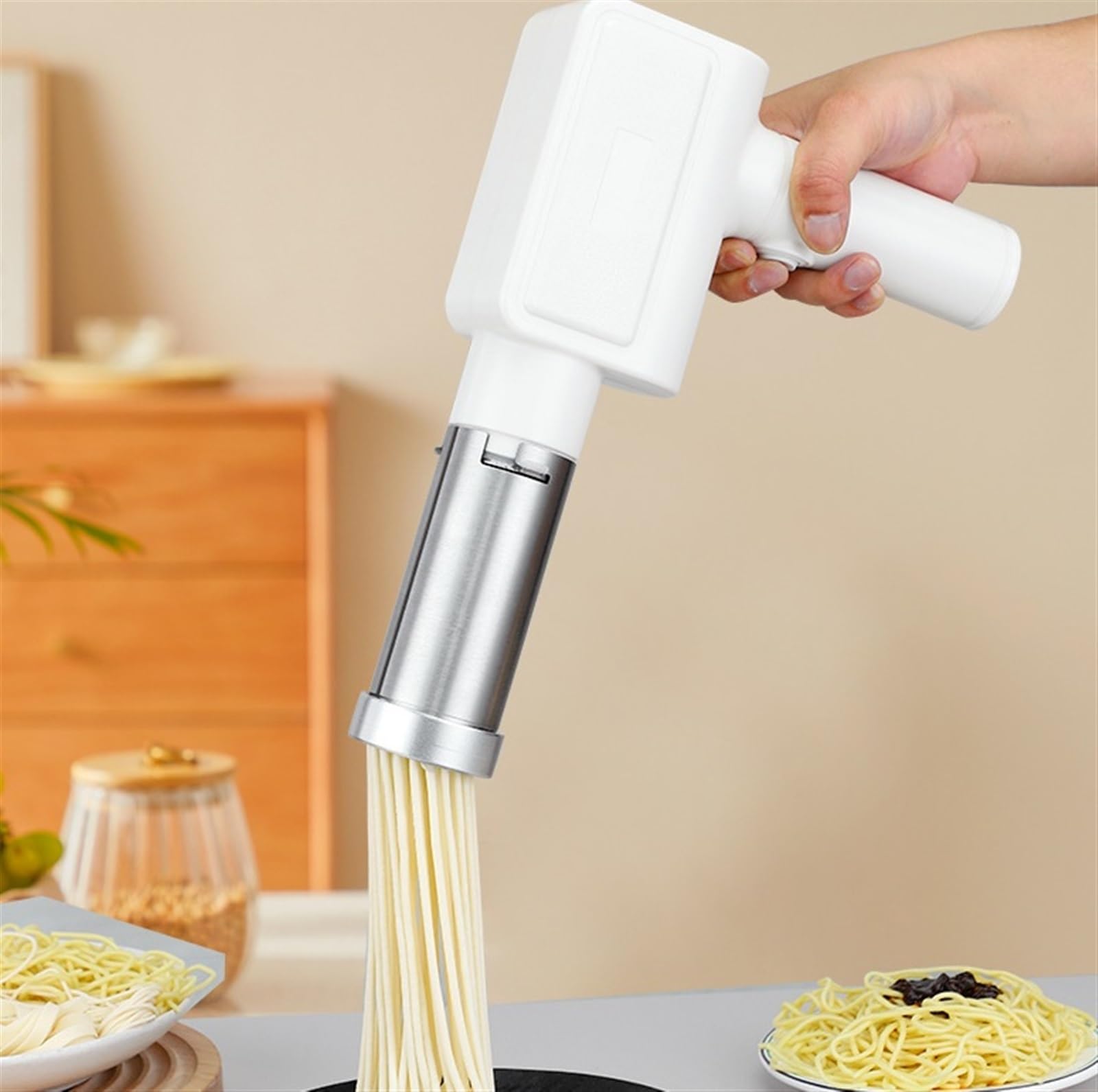 Máquina para Hacer Pasta Máquina para Hacer Pasta Máquina eléctrica para Hacer Pasta Rodillo de Fideos de Mano Fabricación de Fideos de Acero Inoxidable para Hacer Fideos