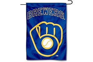 Milwaukee Brewers Retro Throwback Glove Double Sided Garden Flag | Officially Licensed
