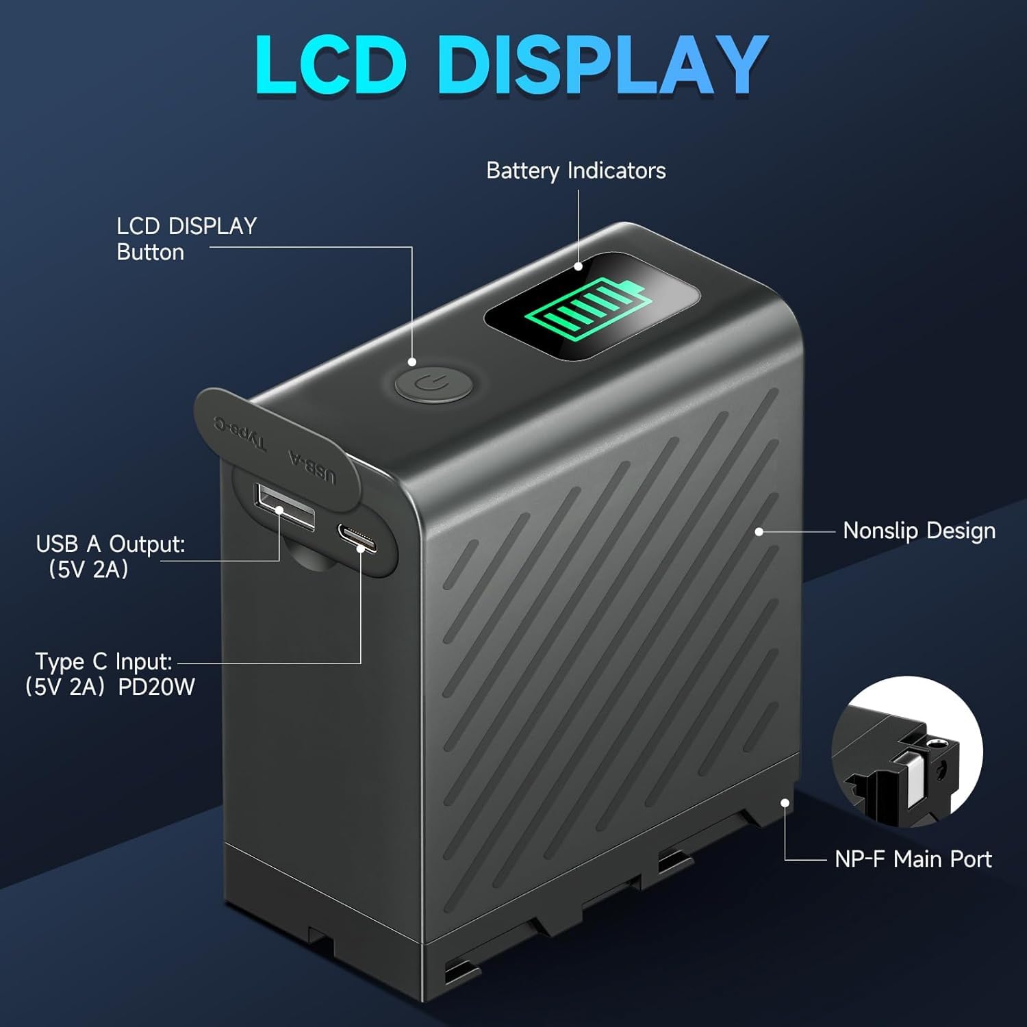 2 Baterías NP-F750 de 6600 mAh con Cable Micro USB para Sony NPF F980 F970 F960 F930 F770 F750 F550 Batería o lámpara de vídeo LED YN660 LED308