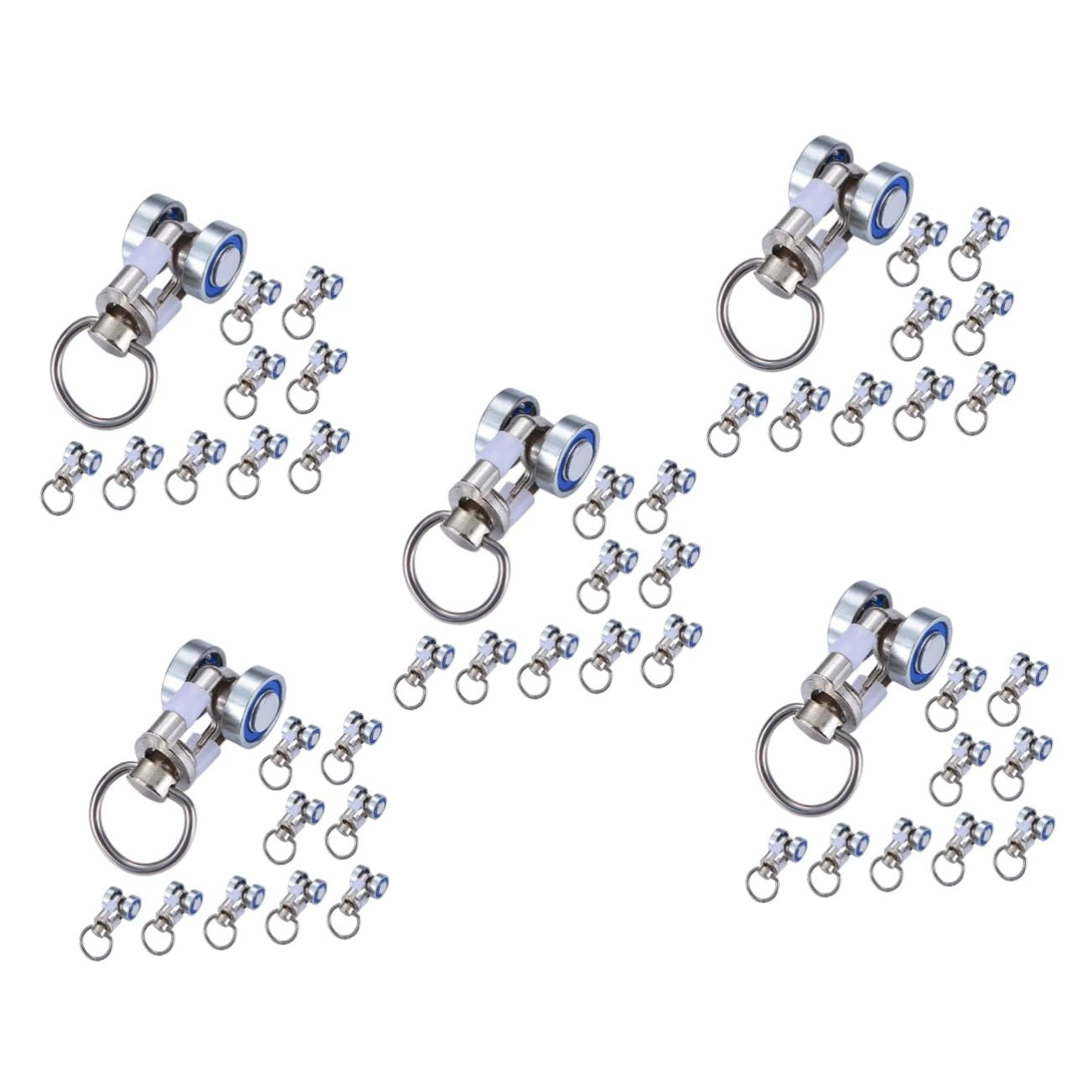 CORHAD 50pcs Ceiling Mounted Curtain Track Rollers Smooth Sliding Wheels for Effortless Flexible Gliders for Seamless Opening and Closing Metal Bearings for Curtains and Drapery