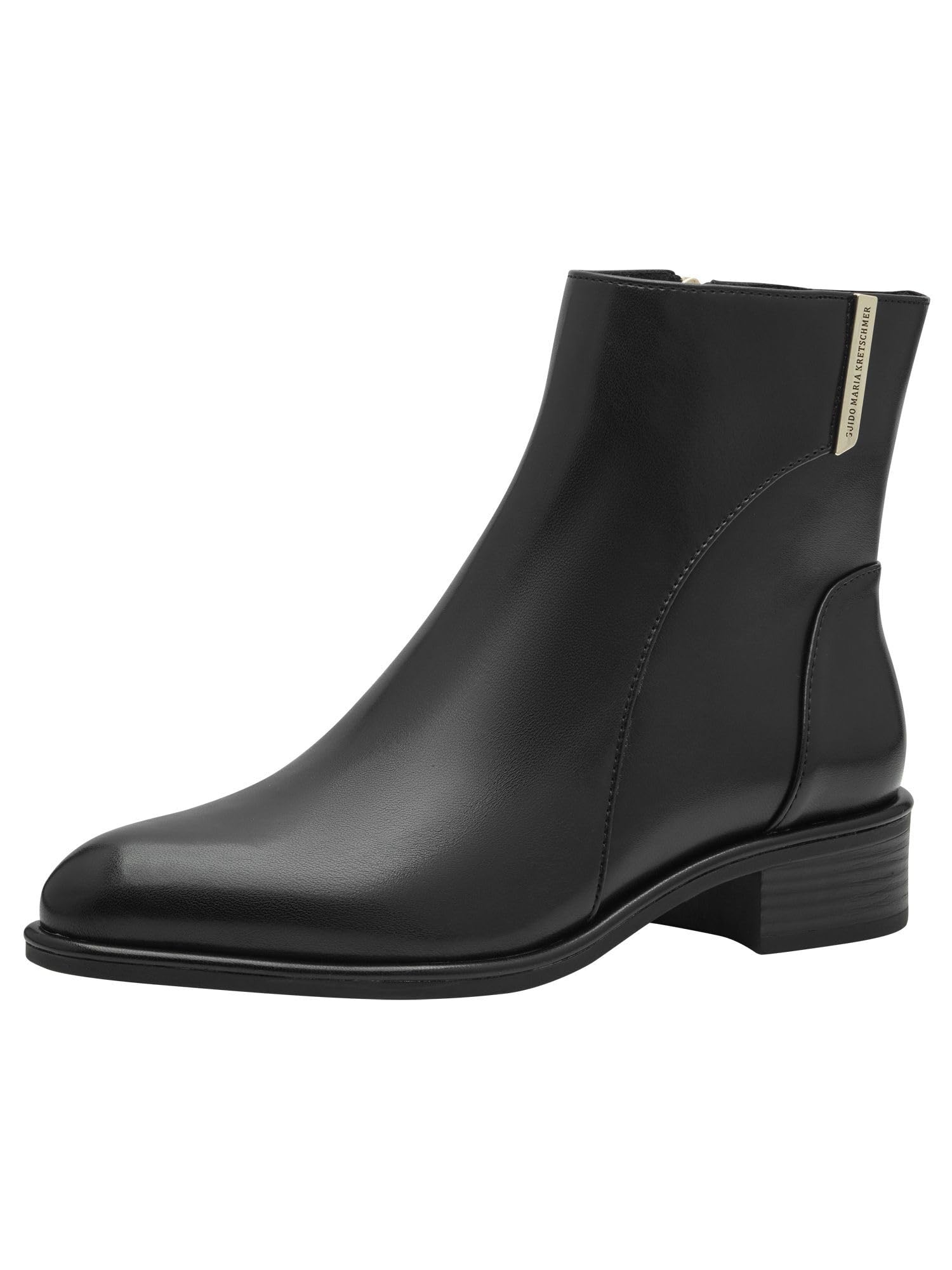 MARCO TOZZI by Guido Maria Kretschmer Women's Ankle Boots without Heel Faux Leather Pointed, black, 5 UK
