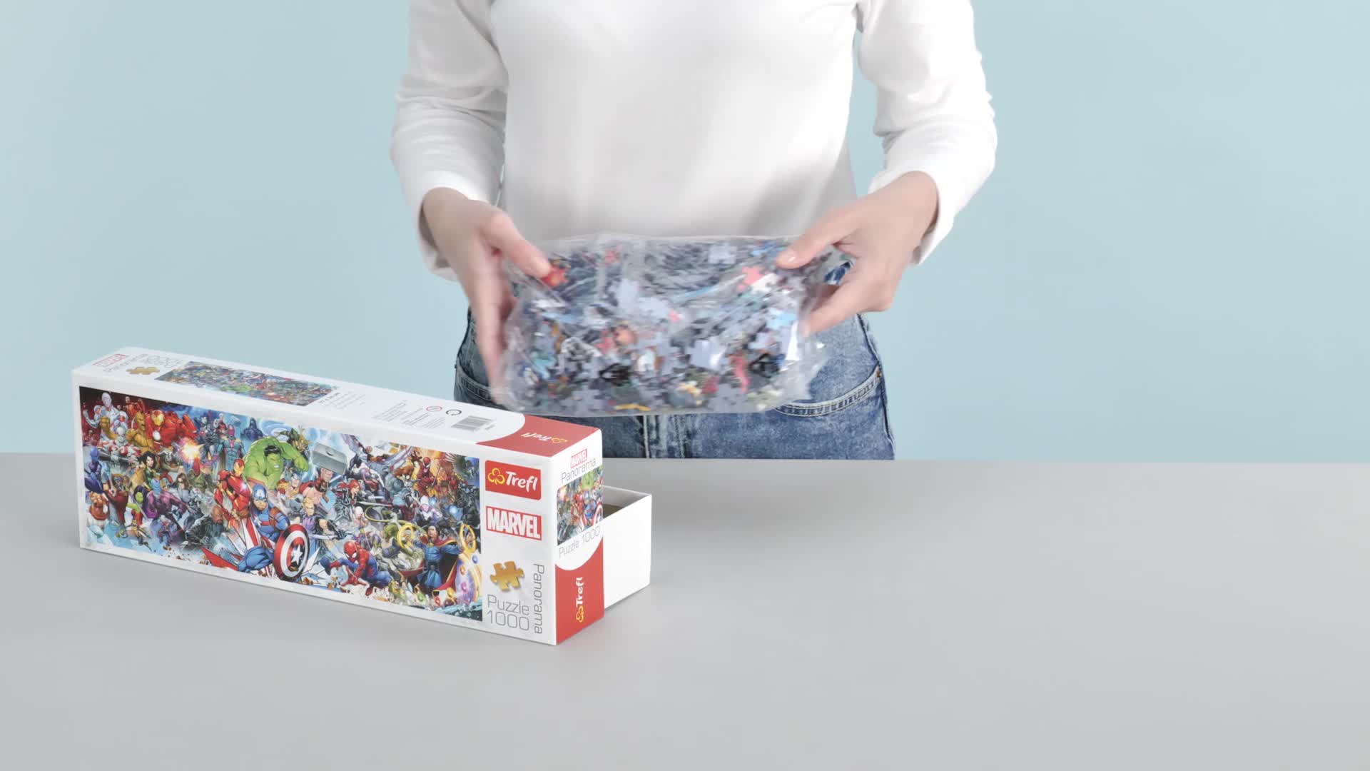 1000 PIECE MARVEL Avengers Jigsaw Puzzle Panoramic Iron Man Hulk Captain America £10.99 - UK
