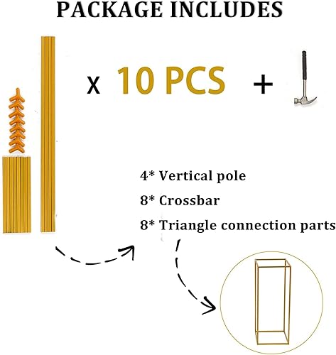 Miniatura 3 de 10 piezas de soporte de flores de metal para boda, columna de soporte de jarrón dorado, soporte de flores doradas geométricas doradas, columnas para