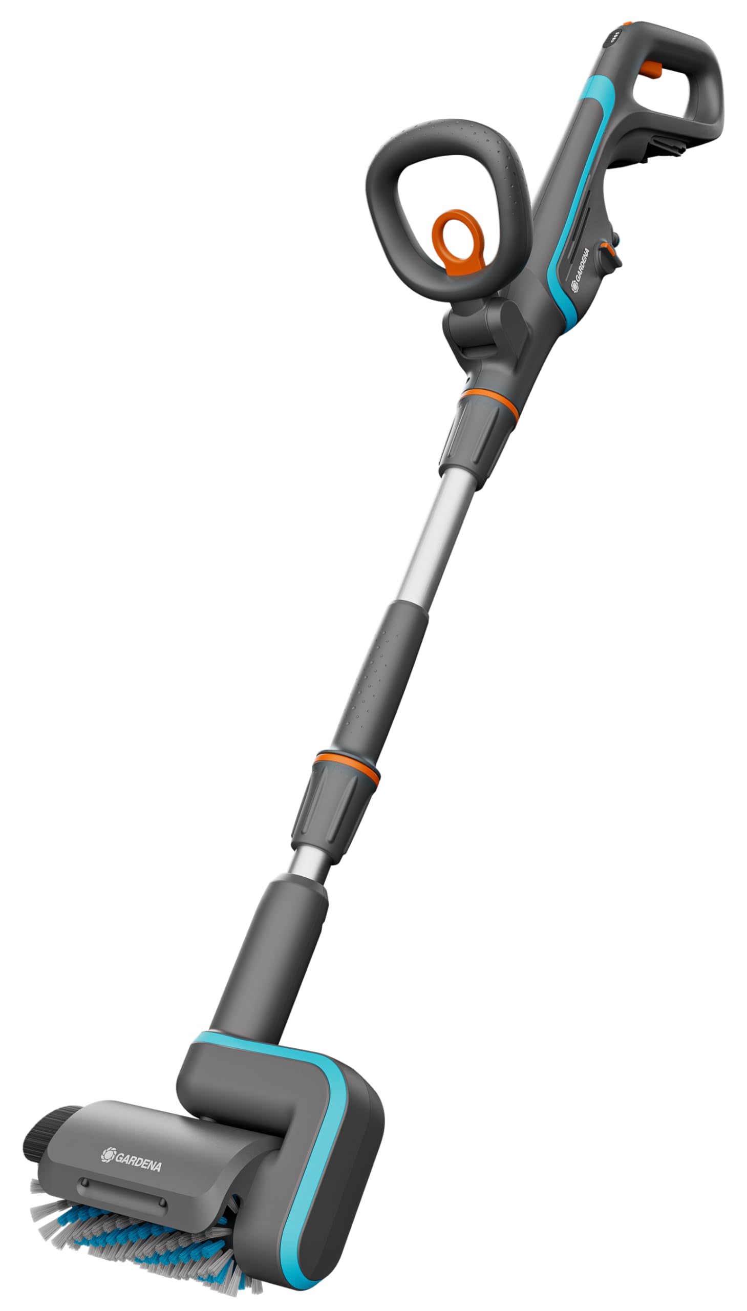 Gardena cordless multi-cleaner AquaBrush Patio 03/18V P4A solo: Battery-powered cleaning tool, wet cleaning of patio floors in just one step, without rechargeable battery (14841-55)