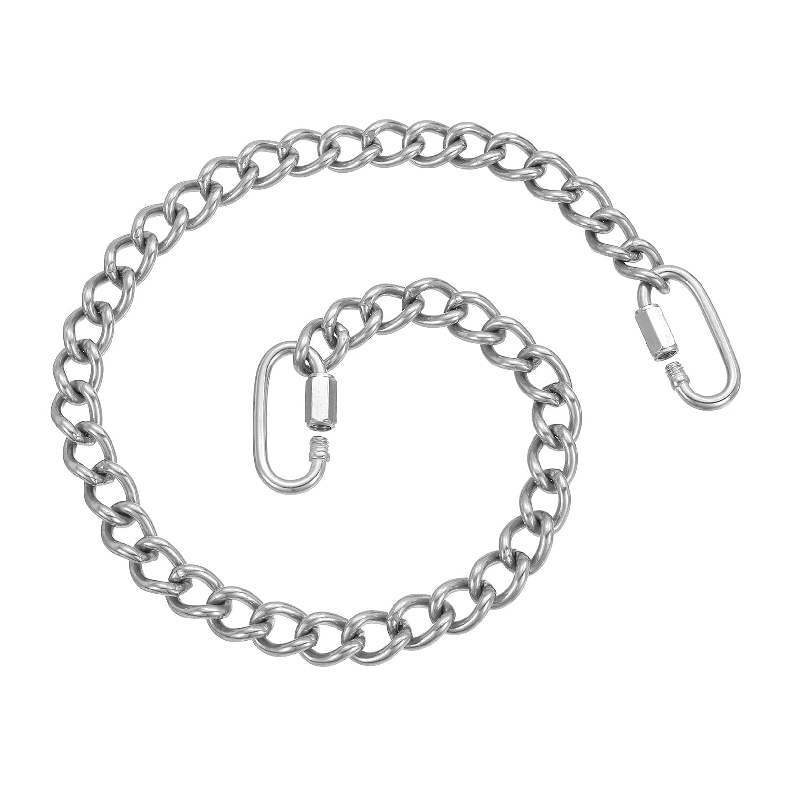 PATIKIL Gate Chain Lock, (500mm, Silver) (1 Pcs) 304 Stainless Steel Hanging Chain Lock for Stall Barn/Cabinet/Fence/Hammock/Pet Cages โ image 1