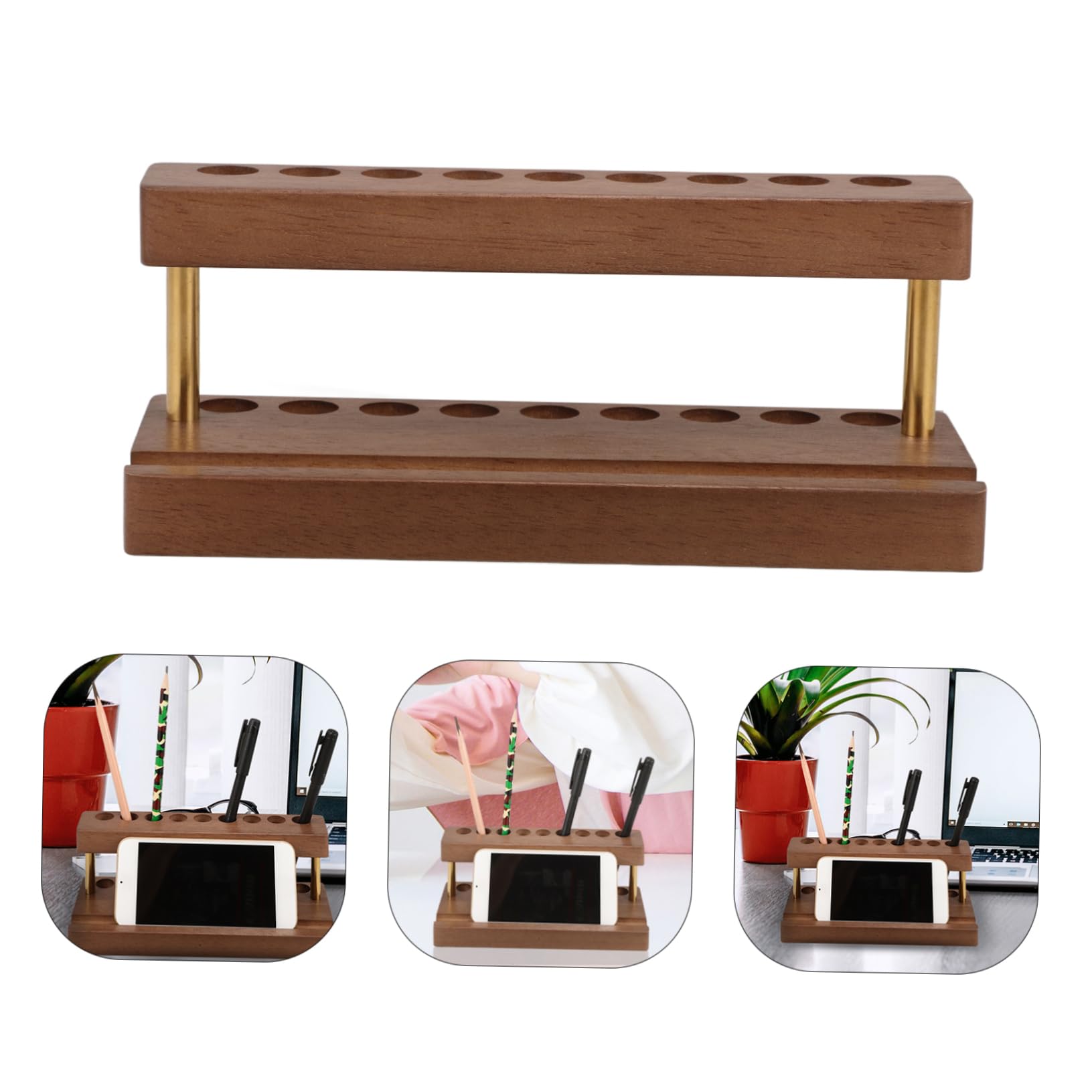 STOBOK 4stücke Holzfarbenregal Mit Pinselhalter Und Ständer Für Pigmente Praktischer Organizer Für Und Malutensilien Im Büro Oder Atelier