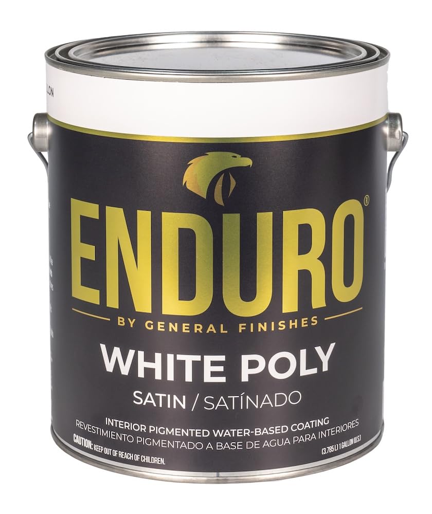 General acabados satén de base de agua Color blanco Poly de galón