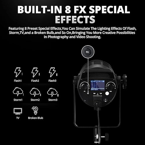 Miniatura 5 de Godox SL-150W - Lámpara LED para estudio fotográfico, 150 W, 5600 K, 16 canales, con soporte Bowens