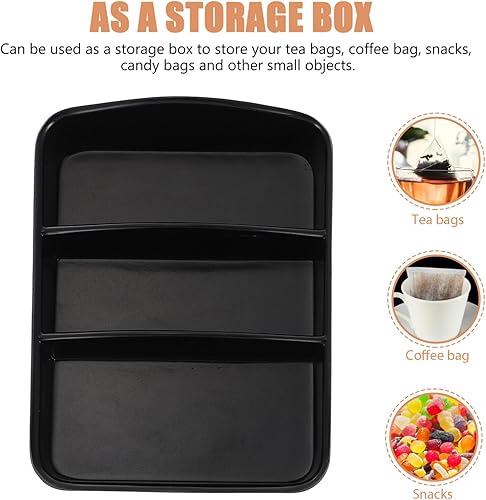 Miniatura 9 de Luxshiny Caja de almacenamiento de café Caja de té Organizador de bolsa de té Bolsa de té Soporte de paquetes pequeños Estación de café Despensa