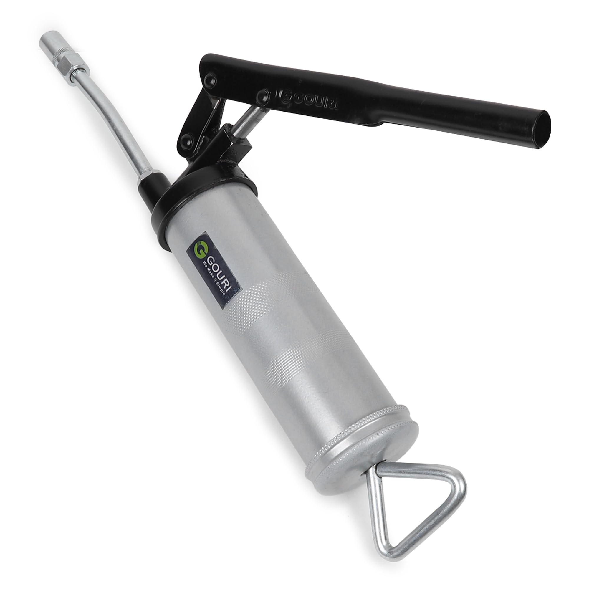 TUNIR Gauri Grease Gun 10 Oz / 280 Grams Grease Capacity | Lever type Grease Gun with 6 pcs coupling set | Grease Gun Head with air Release Valve and Fitted with Filler Nipple