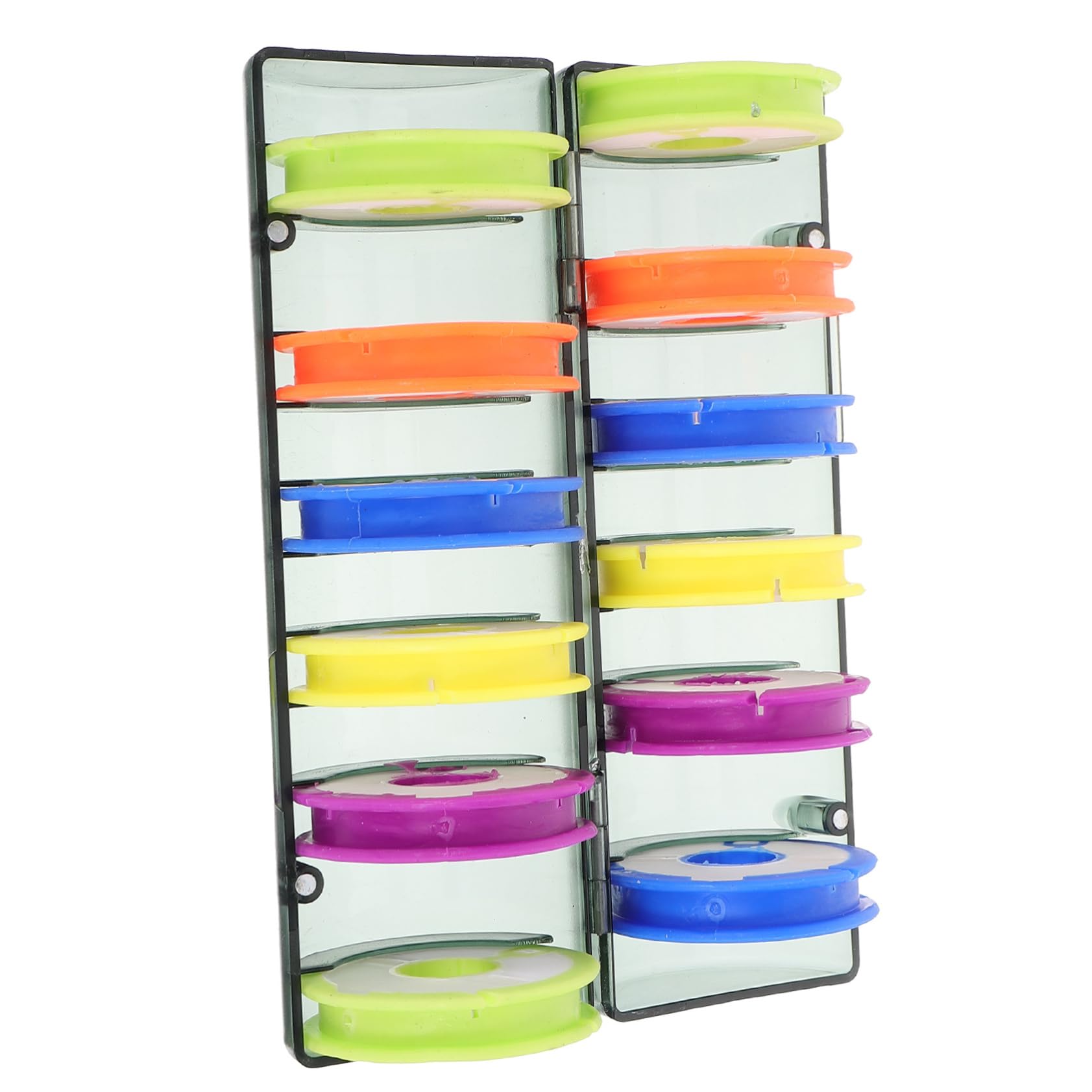 BCOATH Fishing Line Holder Storage Box Reusable Fishing String Winder Organizer Lightweight Portable Fishing Equipment Durable Material Compact Spool Case for Easy Use