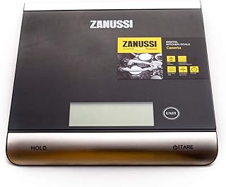 ZANUSSI Caserta cyfrowa waga kuchenna | kwadratowy kształt 19,5 x 23 x 2,5 cm | maks. pojemność 15 kg (czarny)