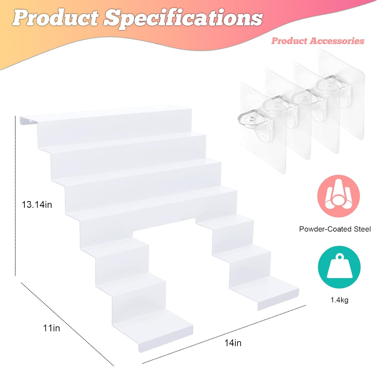 Shelf for Tonie Applied to IKEA KALLAX–Magnetic Storage Organizer Holds 50+ Figures & Box from Toniebox| White Kids'Shelf with Secure Magnetic Hold & Side Cut-Out | Perfect for Kids (Middle Cut-Off)
