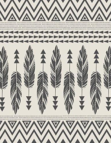 Nagoul Abstract Canvas - Tribal FeathersBlack Cream - Wall Art Paintings on Canvas for Wall Decoration Modern Painting Wall Decor 12" x 16"