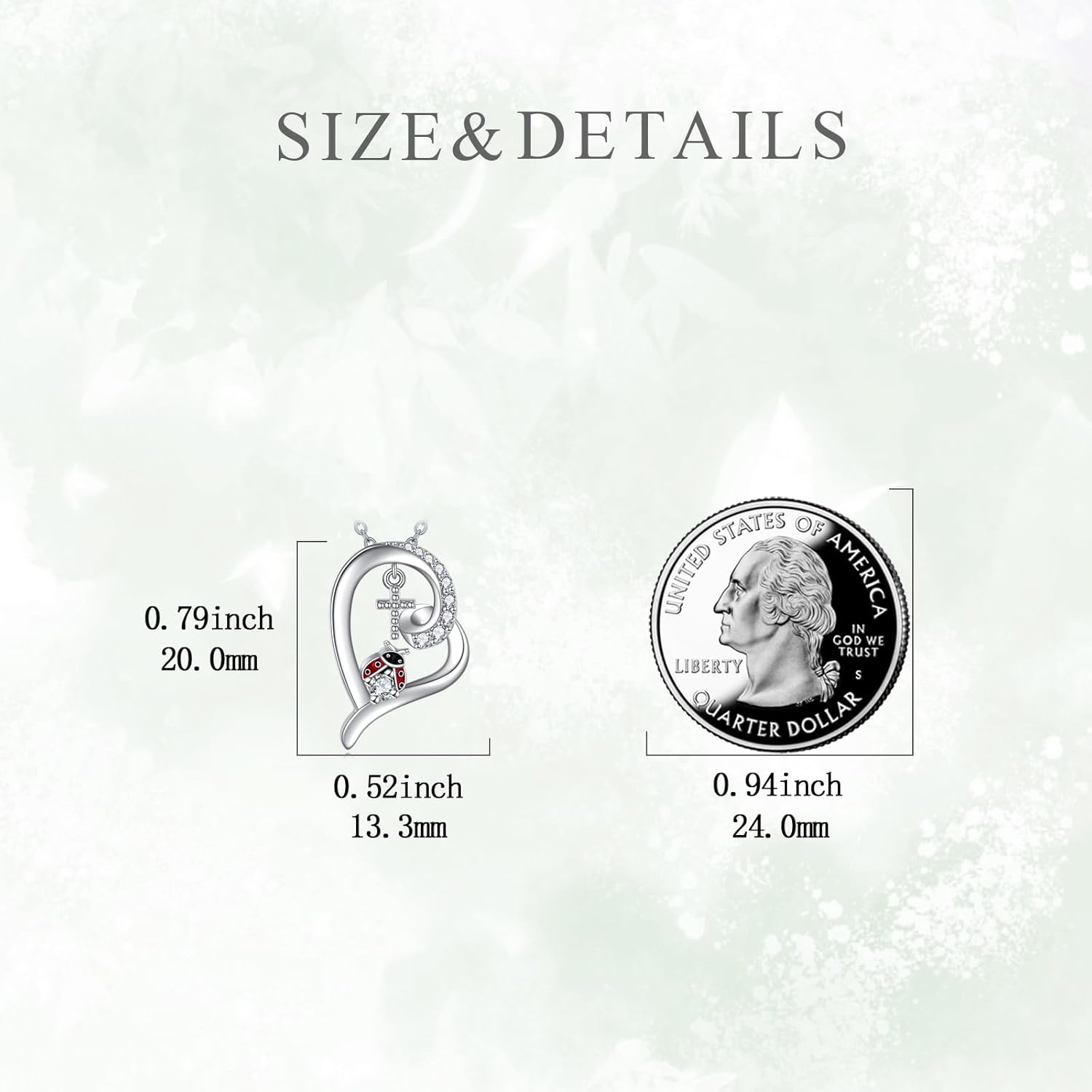 POPLYKE Ladybug Necklace for Women Sterling Silver Ladybug/Bee Pendant Jewelry Gifts for Mother Daughter - Image 5