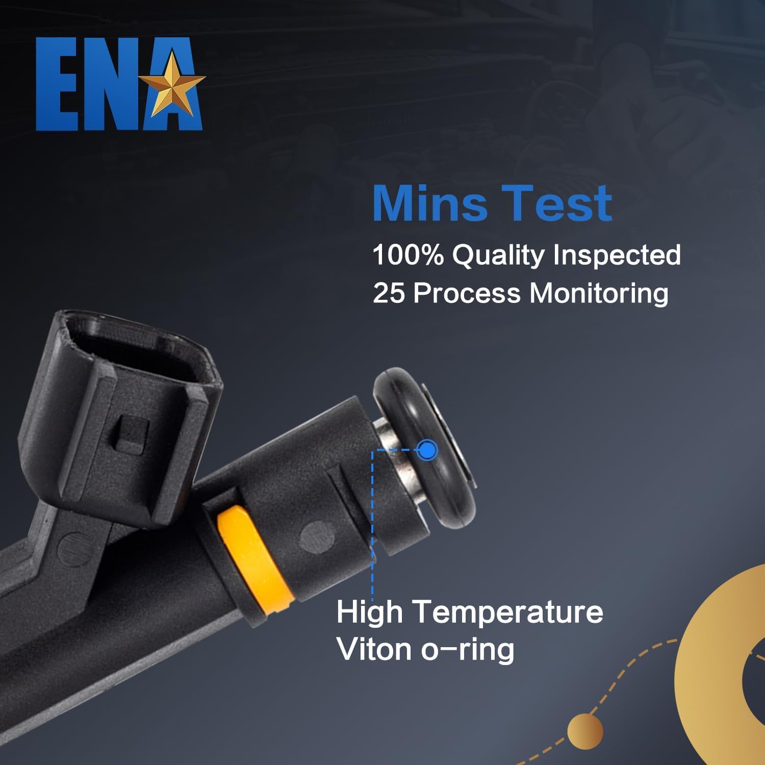 ENA 4 Holes Fuel Injectors Set of 6 Compatible with Nissan Infiniti Murano G35 350Z M35 FX35 V6 2004-2008 3.5L for FJ828 EV-14-ES 16600-CD700 16600-CD701 16600-CD70A 842-12327 0280158042