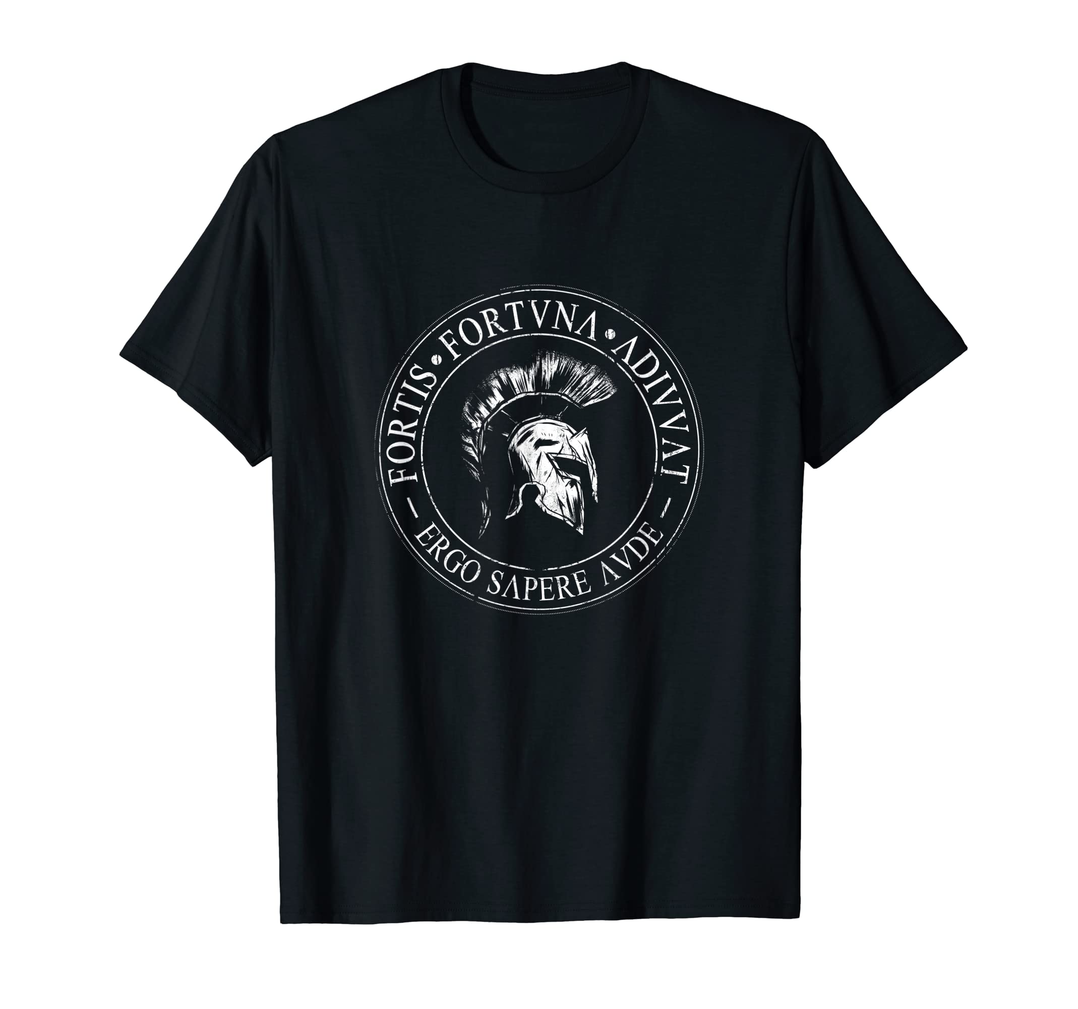 Funny Humanities Quote Nerdy Philosopher GiftsFortis Fortuna Adiuvat Ergo Sapere Aude Latin Philosophy T-ShirtOEKO-TEX STANDARD 100