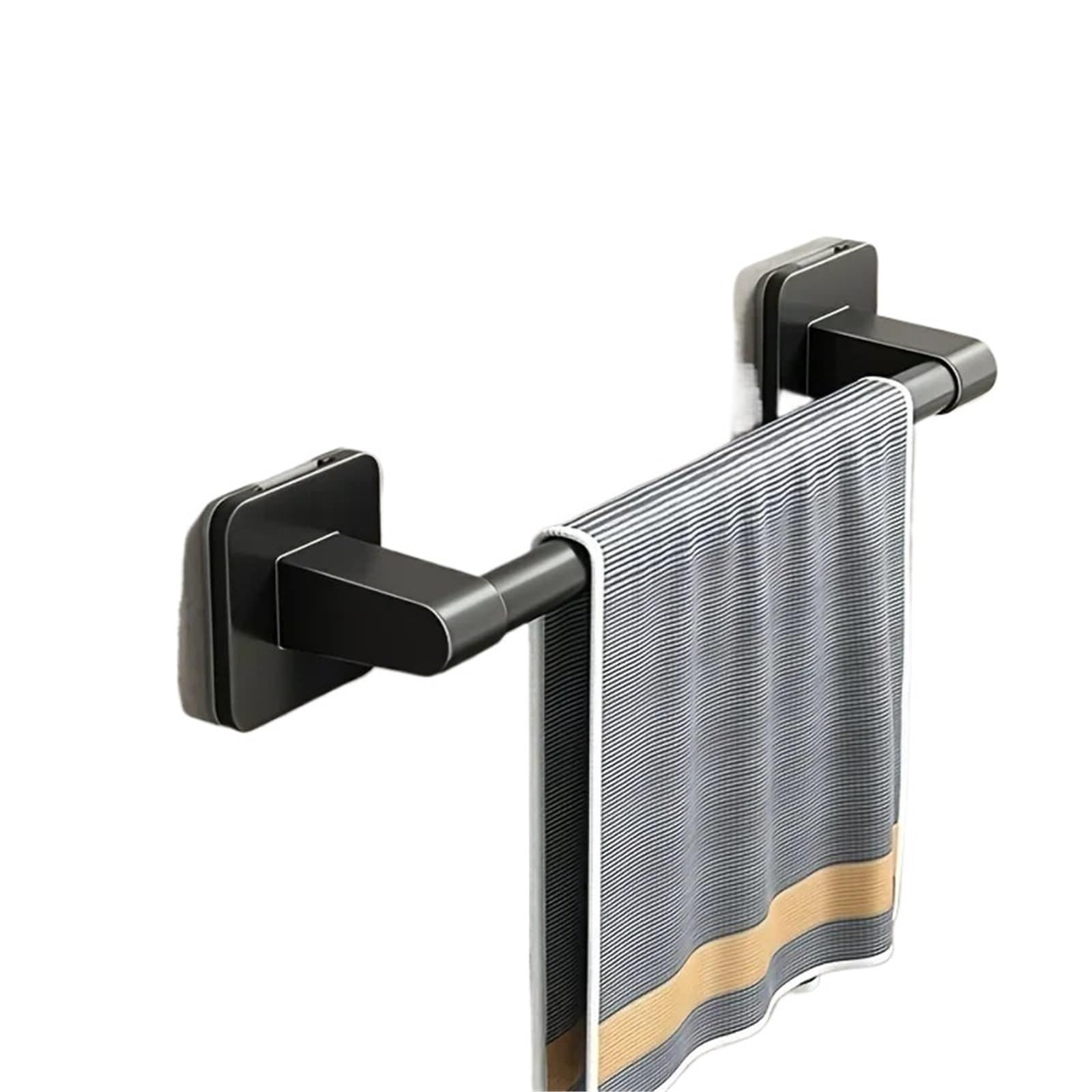 Barre de bain 30 cm sans perçage au design noir épuré