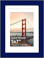 Vista 63 de KINLINK Marco de Fotos 11x14 Natural, Marco de Madera Maciza 11x14 con Plexiglás Acrílico para Fotos 5x7/8x10 Con Paspartú, Exhibición de Mesa