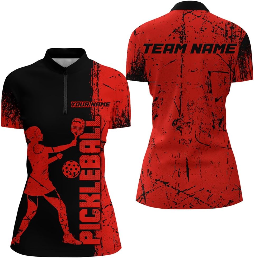 Personalized 3D Pickleball Shirts Women Men Pickleball Jersey Pickleball Polo & Quarter-Zip Team Pickleball Gifts