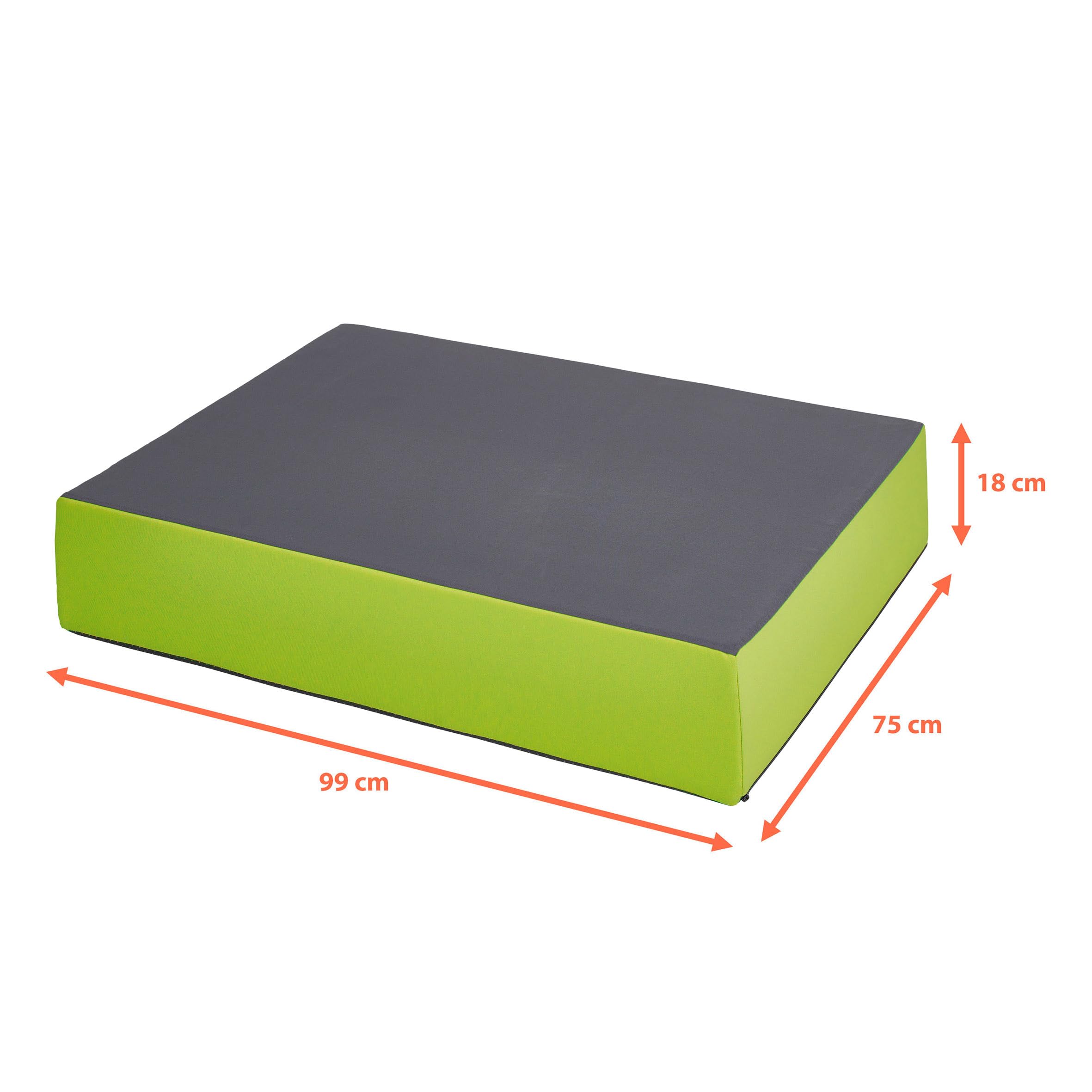 Jump Hüpfpolster 99 x 75 x 18 cm - blau oder rosa - Hüpfmatratze für Kinder ab 3 Jahre bis 40 kg - Spielmatte Turnmatte Matratze zum Hüpfen Toben Spielen Balancieren