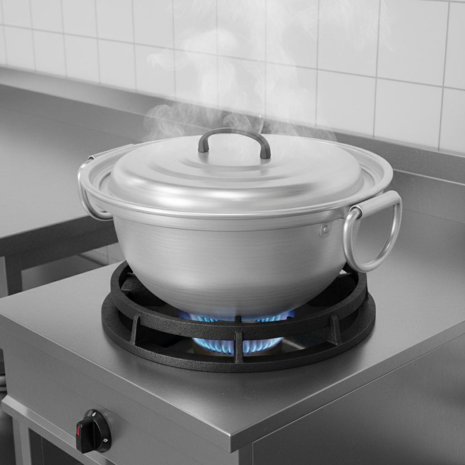Olla Comercial de Aluminio Gran Capacidad Olla de Aluminio Redonda Estilo Clásico Menaje Hogar para Restaurante