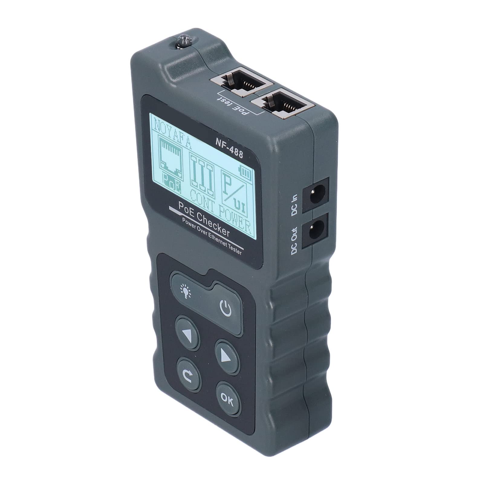 NF-488 LCD POE Tester Ethernet Power Checker – Wielofunkcyjny Detektor POE do Diagnostyki Bezpieczeństwa i Sieci