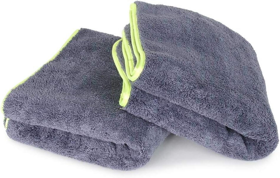 Liquid XSupersized XL 20" x 40" Professional Grade Super Plush Microfiber Car Drying Detailing Towel with Silk Edge (2 Pack)