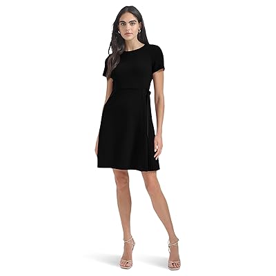 Calvin Klein Short Sleeve Side Pleat Dress Women