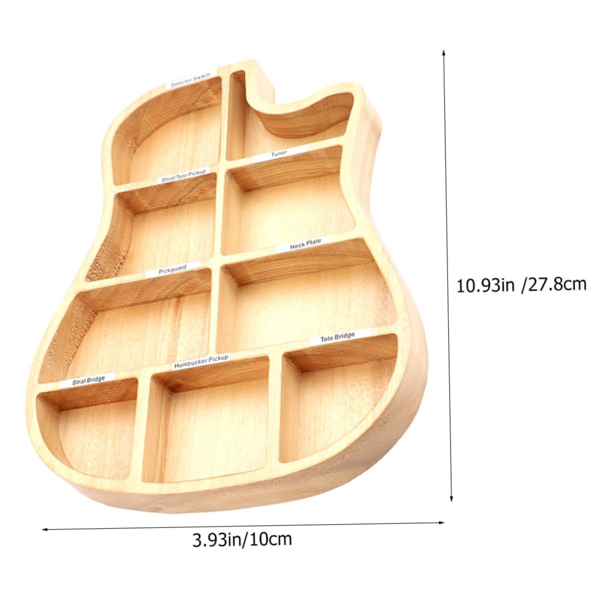 BESPORTBLE Guitar Picks Organizer Box Wooden Compartment Storage for Guitar Accessories Stylish and Practical present for Musicians and Enthusiasts
