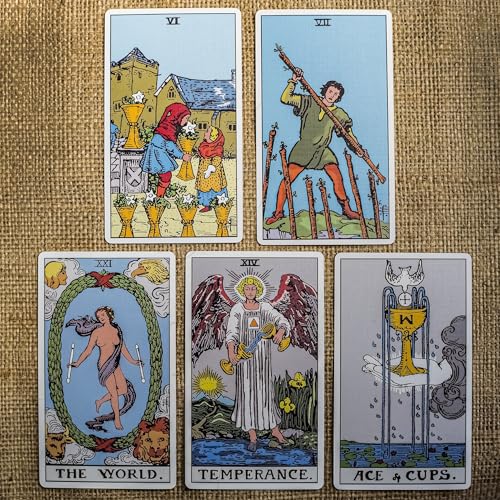 Image of The Original Tarot Cards - Improved Rider Waite Tarot Deck Alternative - High Resolution Print, Classic Design Artwork - Tarot Cards for Beginners and Professionals (Style 36)
