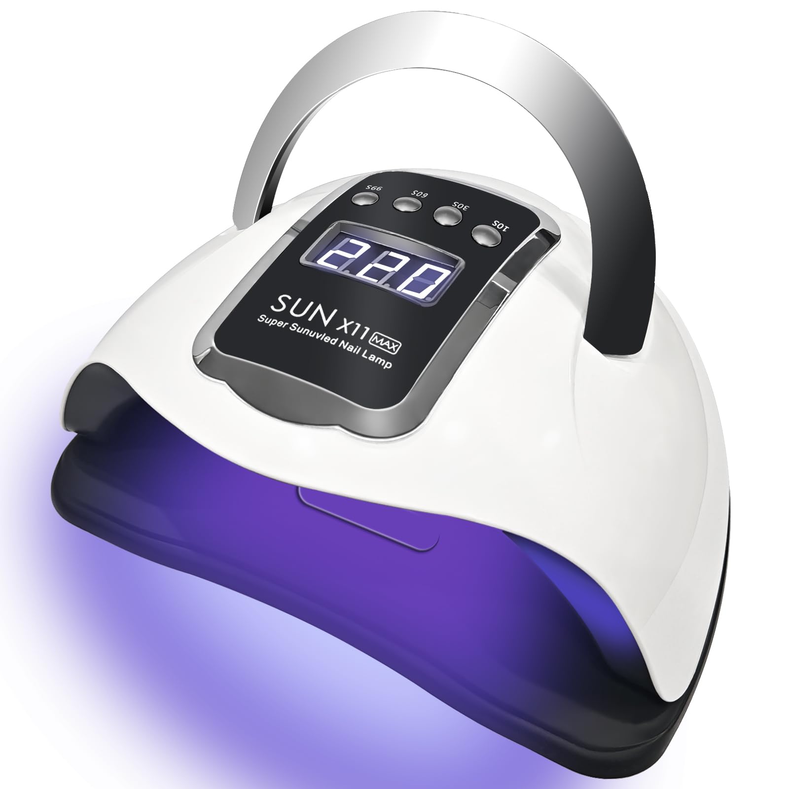 280W Lampara Uñas Semipermanentes, Lámpara de Uñas UV LED, Esmalte de Gel Secador de Uñas Rápido, 4 modos Función de Temporización, Lampara UV LED Uñas Profesional