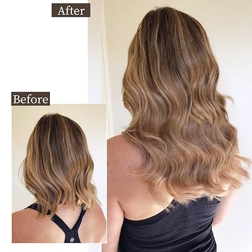 Miniatura 4 de YOGFIT Extensiones de cabello con banda de corona 1 dirección ajustable tamaño de la diadema rizadas onduladas extensiones invisibles para mujer