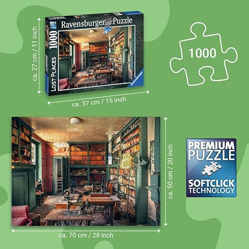Miniatura 4 de RAVENSBURGER Puzzle 17101 Ravensburger Mysterious Castle Library Lost Places Rompecabezas de 1000 piezas