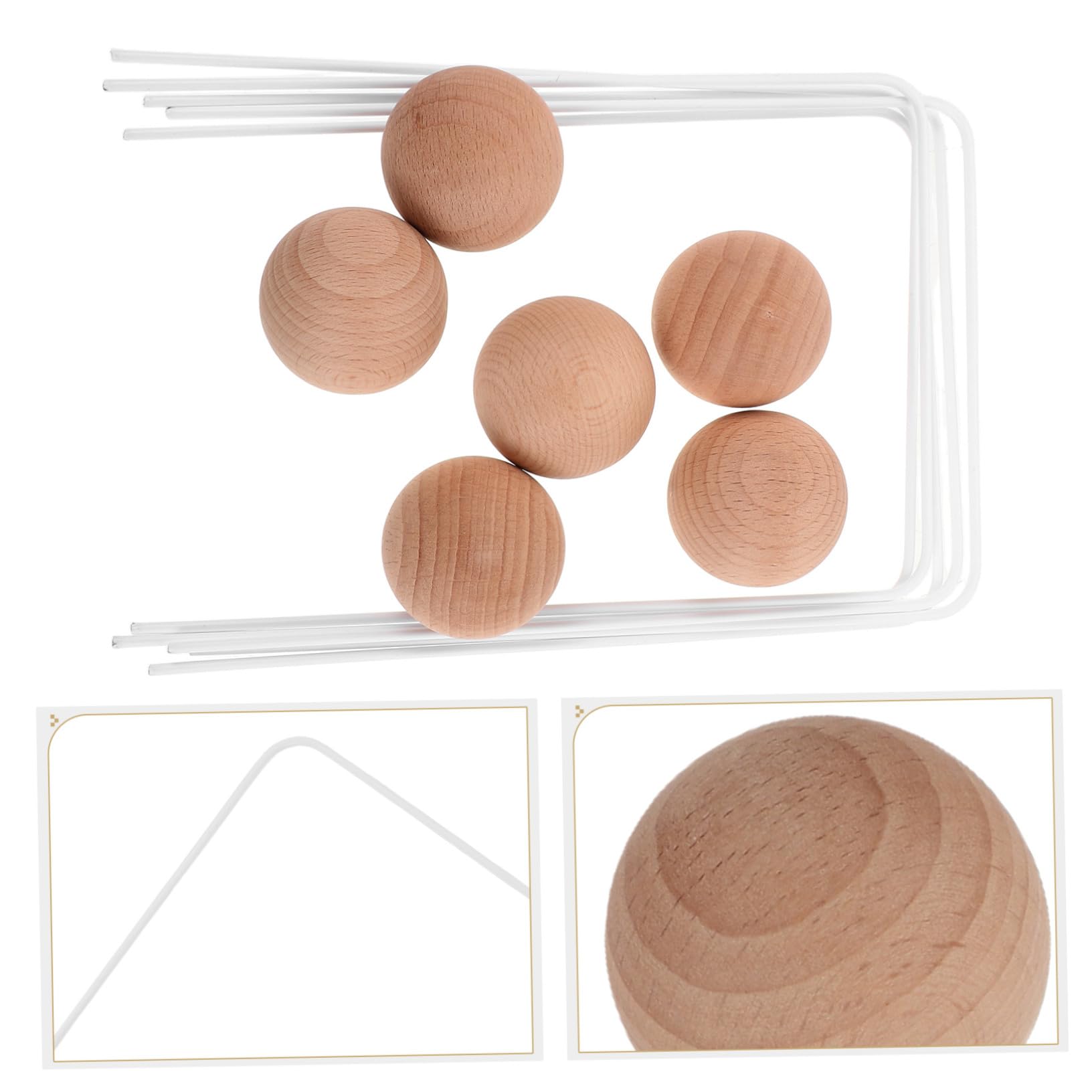 Didiseaon Set de Croquet Infantil 1 Juego con Bolas de Madera y Portillos