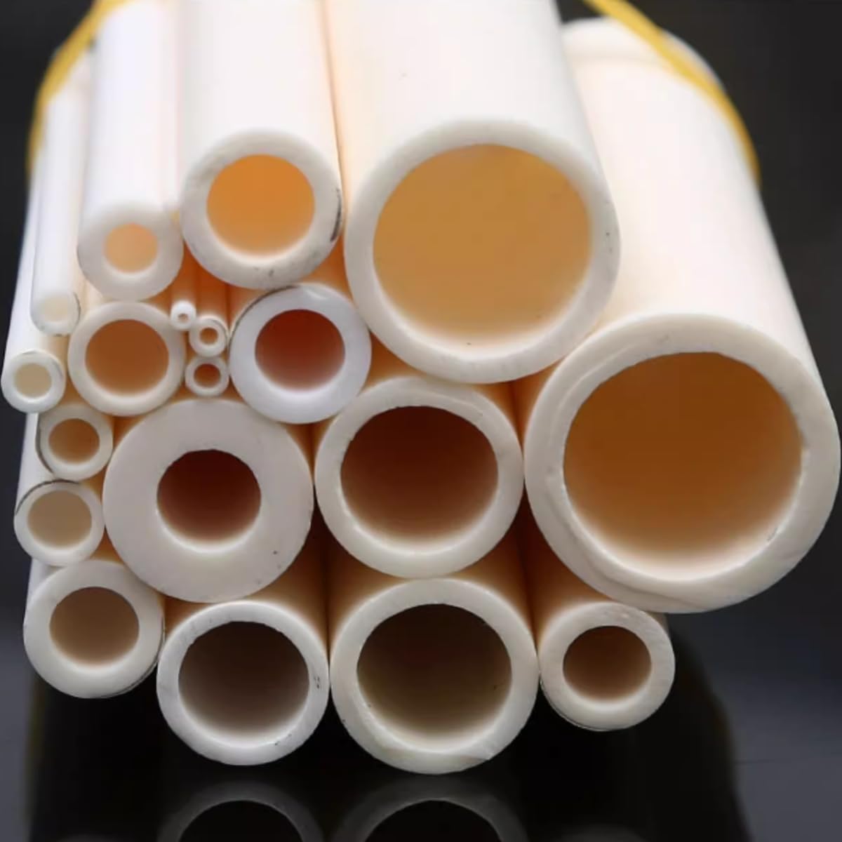 Aluminiumoxid-Keramikrohr – Al₂O ≥ 99 %, isoliertes Hohlrohr für wissenschaftliche Forschung, 100 mm Länge, 10 Stück (6 mm x 9 mm)