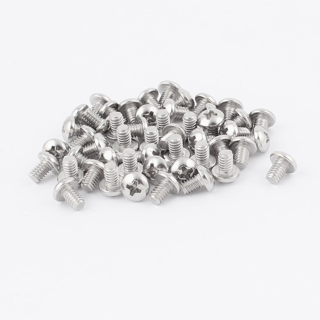 Poppstar Viti per dischi rigidi da 3,5 pollici, N° 6-32 UNC x 7 mm, argento, set da 50