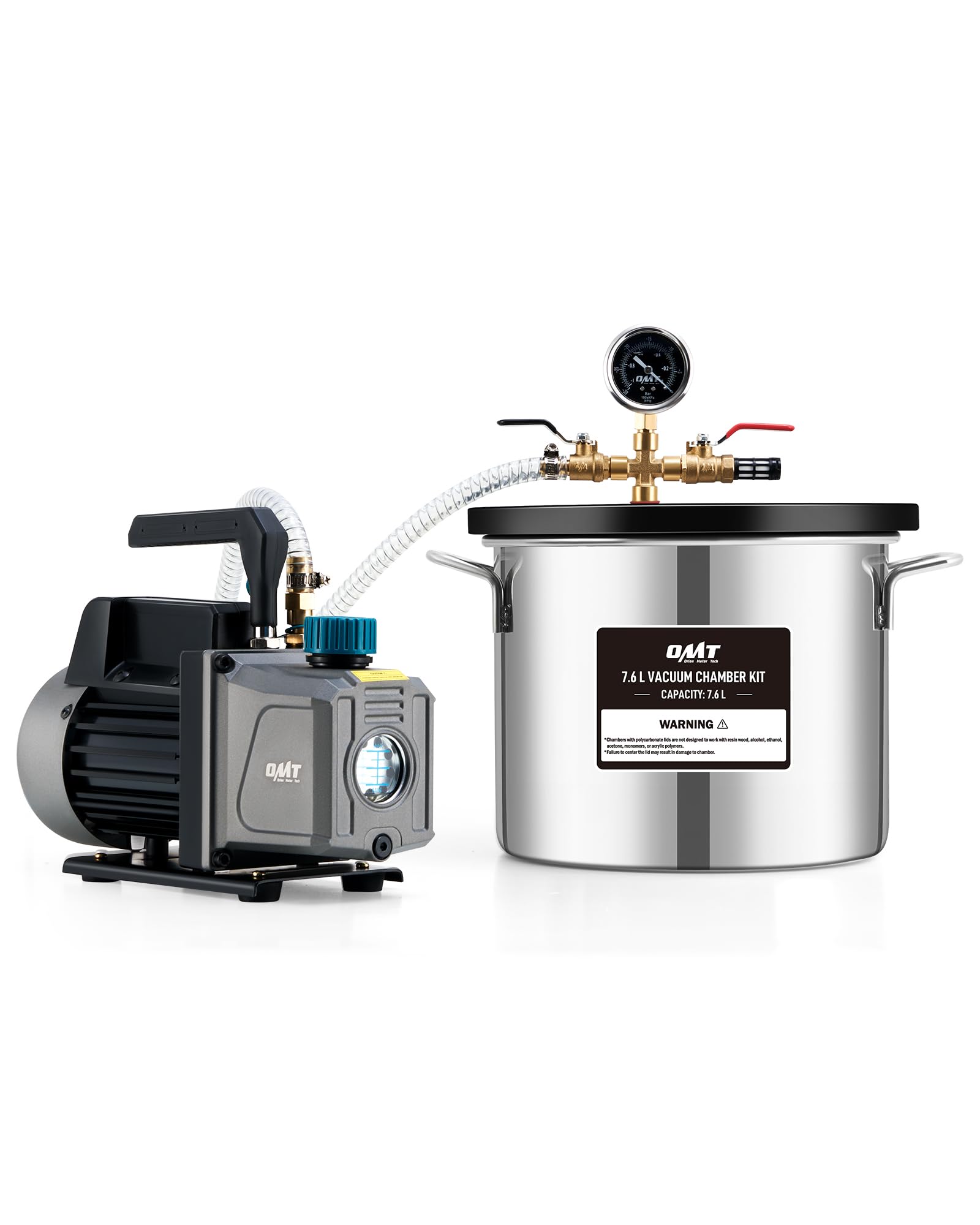 Orion Motor Tech Bomba de Vacío 3.5CFM 186W Aire Acondicionado Automotriz Cámara de 7,6 L