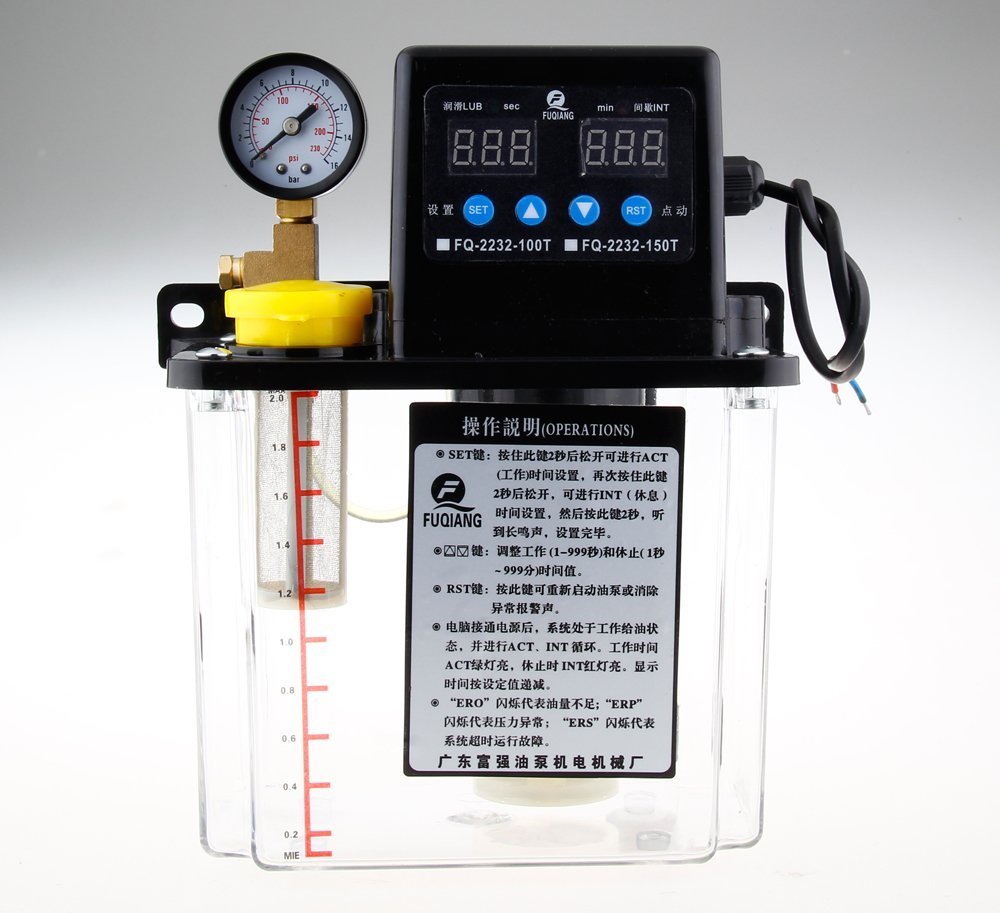 Pompe de lubrification automatique à double affichage pour un dosage précis 220V