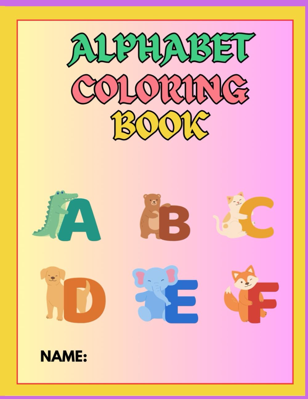 Alphabet Coloring Booklet in Grayscale Illustrative Style