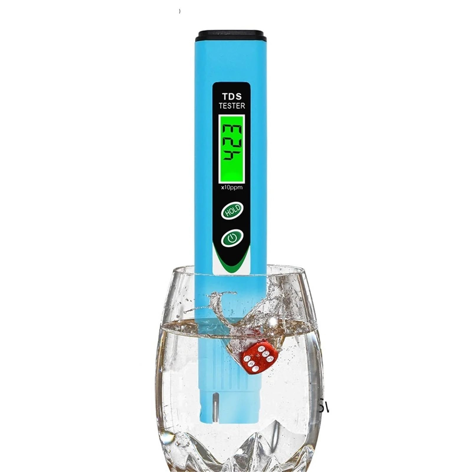 Kongmm One Color Digital Water Tester, Digital Tds Temp Hold Meter Ppm 0-9990 Pocket Water Quality Analyzer Tester Pen For Drinking Pool Swimming Pool Aquarium