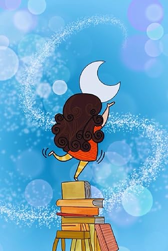 Ideal as a Notebook - Diary - Diary for Adults - Journal Book - Sketchbook: Cute Girl's Blank Notebook for all age group | 110 pages | 7.5x9.25 inches | Comes with a cute moon art on every page