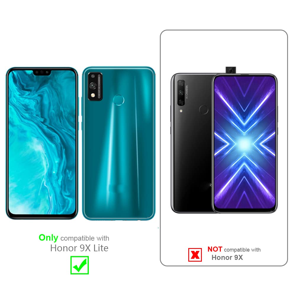Cadorabo Custodia per Honor 9x in CANDY NERO - Morbida Cover Protettiva Sottile di Silicone TPU con Bordo Protezione - Ultra Slim Case Antiurto Gel Back Bumper Guscio