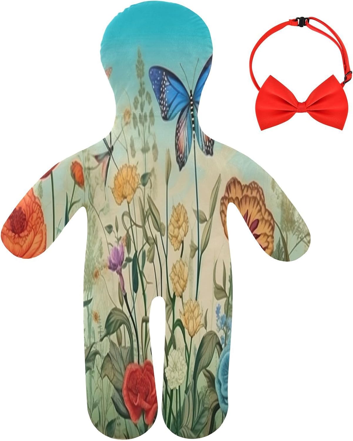 Wildflowers22 Human-Shaped Pillow Soft Body Pillows Washable Velvet Pillows for Anxiety Relief Sleeping Cuddling & Support