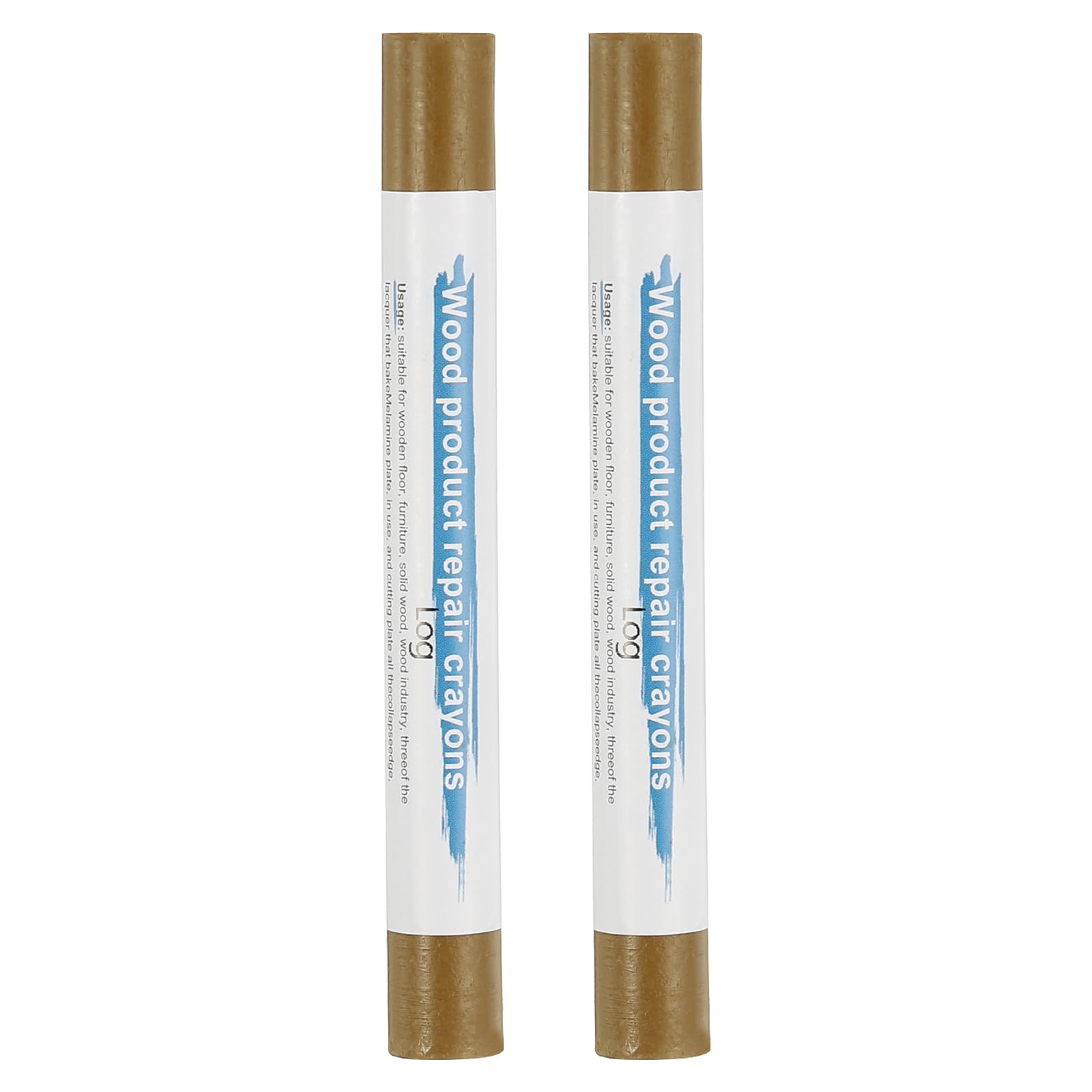 PATIKIL Furniture Repair Crayons, 2 Pcs Wax Wood Filler Sticks Wood Wax Crayons for Scratches Wood Floor Holes Tables Wood Color