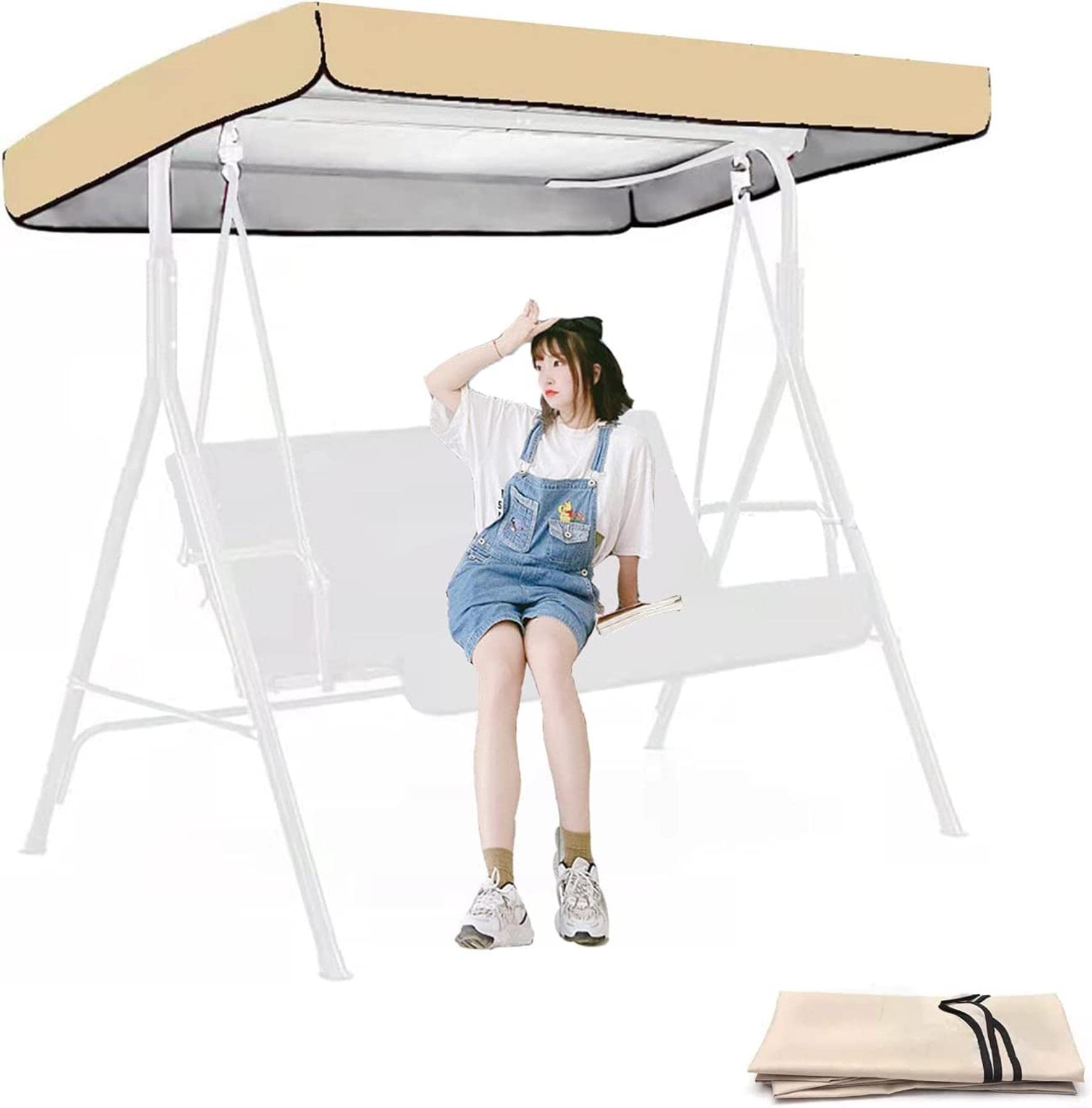 Auvent de remplacement pour swing contre la pluie toit de rechange kaki