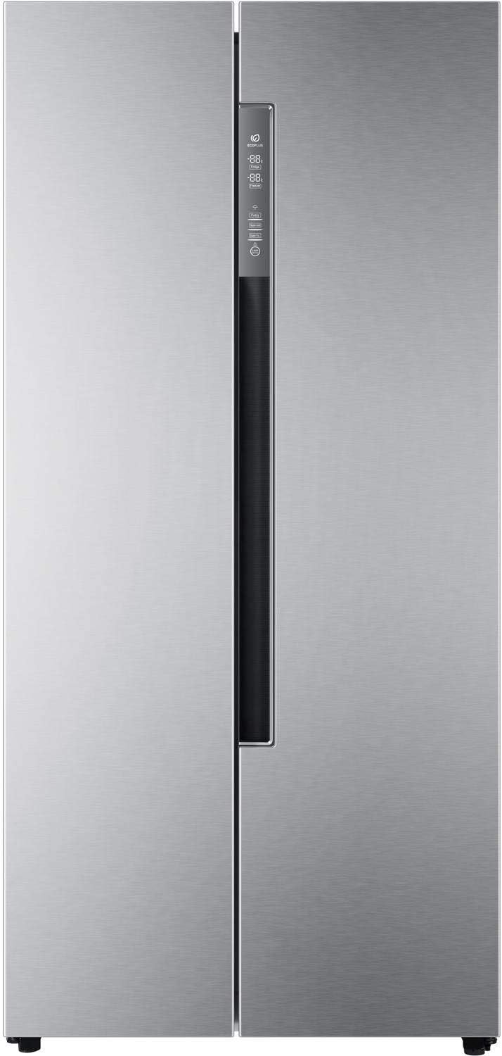 Haier HRF-450DS6 Freestanding American Side by Side Fridge Freezer, 452L Total Capacity, 83cm wide, Silver